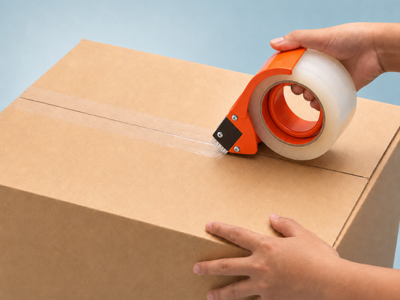 Băng dính trắng trong dán thùng carton