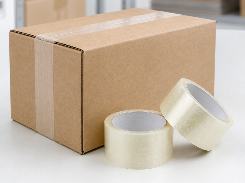Băng dính trắng trong dán thùng carton