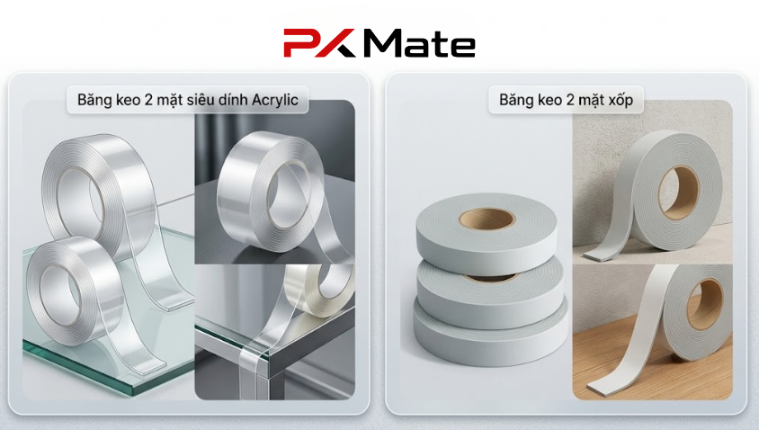 So Sánh Băng Keo 2 Mặt Siêu Dính Acrylic Và Băng Keo 2 Mặt Xốp: Loại Nào Tốt Hơn?
